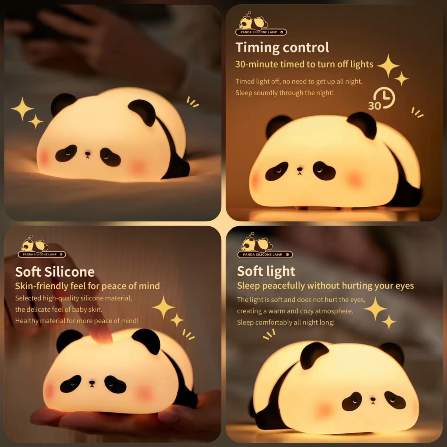 Panda LED Night Lamp for Kids